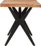 vidaXL - Eettafel - 140x70x76 - cm - massief - acaciahout - zwart