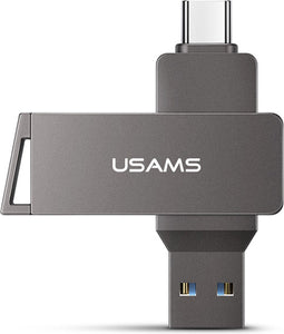 USAMS 32GB Usb Stick met Type C + USB 3.0 Dual Flash drive memory stick 2 in 1 OTG (On The Go)