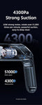 USAMS - Auto Stofzuiger - Draadloos - Compact - Inklapbaar - Zuigkracht 4300 Pa - Batterij 4000 mAh
