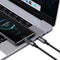 USAMS - USB kabel - Type-C naar Type-C - 100W - aluminium - digitaal display - snel opladen en datakabel - 1,2 m - Grijs
