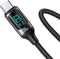 USAMS - USB kabel - Type-C naar Type-C - 100W PD - snellaad- en datakabel - 2m - Zwart
