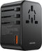 USAMS Wereldstekker 65W EU / UK / VS / AU 2x USB-C - USB-A PD Zwart