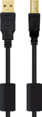 USB 2.0 A to USB B Cable NANOCABLE 10.01.120 Black