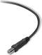 USB 2.0 Cable Belkin F3U154BT3M Printer 3 m Black Grey