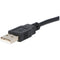 USB 2.0 Hi-Speed cable, USB to USB mini plug, black, length 15cm