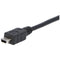USB 2.0 Hi-Speed cable, USB to USB mini plug, black, length 15cm