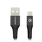 USB 2.0 Kabel USB-C Male - USB A Male Gevlochten nylon 0.2 m Zwart