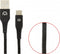 USB 2.0 Kabel USB-C Male - USB A Male Gevlochten nylon 0.2 m Zwart