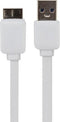 Usb 3.0 Naar Micro Usb 3.0 Platte Kabel - Wit - 1 M