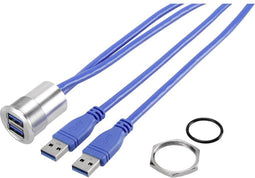 USB A inbouwbus 3.0 USB-22 2x USB 3.0-bus A naar 2x USB 3.0-stekker A 92007P89 TRU COMPONENTS 1 stuk(s)