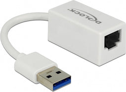 USB-A naar RJ45 Gigabit Ethernet LAN adapter / compact - USB3.0 - CAT6 / wit - 0,10 meter