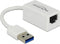 USB-A naar RJ45 Gigabit Ethernet LAN adapter / compact - USB3.0 - CAT6 / wit - 0,10 meter