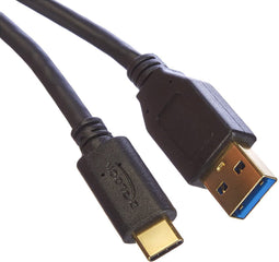 USB-A naar USB-C kabel - USB3.1 Gen 2 - tot 3A / zwart - 1 meter