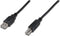 USB A to USB B Cable Digitus AK-300102-010-S Black 1 m