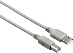 USB A to USB B Cable Hama 00200900 1,5 m Grey