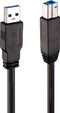 USB A to USB B Cable LINDY 43098 10 m Black