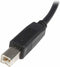 USB A to USB B Cable Startech USB2HAB5M Black
