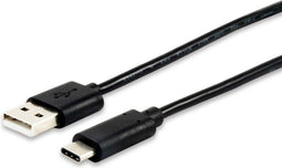 USB A to USB C Cable Equip 12888107 Black 1 m