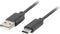USB A to USB C Cable Lanberg CA-USBO-20CU-0018-BK