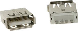 USB A VROUWELIJK, ENKELVOUDIGE CONNECTOR 180°, VOOR PCB (CC088B)