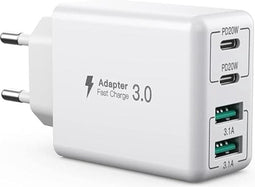 USB C Adapter - 40W – 4 Poorten - Snellader voor alle Apparaten