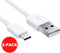 USB-C Data- en Laadkabel - 2.4A Snellader Kabel - 1.2 Meter - Oplaadkabel - Type C Naar USB-A - Oplaadsnoer Telefoon - Laptop - Wit - 2-PACK