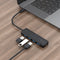 USB-C Hub - 4x USB-A en USB-C voor voeding - USB 3.2 Gen 1 - 0,15 meter - Zwart