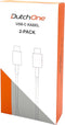 USB C kabel 2 Meter 85W 4A - USB C naar USB C - Extra stevig - 2-PACK - Super Snellader