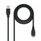 USB-C-kabel NANOCABLE 10.01.1101-BK Zwart 1 m