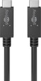 USB-C Kabel - USB 3.2 Gen 2x2 - 100W PD - Premium - 0,5 meter - Zwart