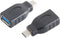 USB-C (m) - USB-A (v) adapter - USB3.0 / zwart