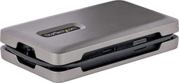 USB-C-multipoortadapter met USB-C DP-video-uitgang Alt-modus / 4K HDMI 2.0/VGA, USB-C-dockingstation voor twee monitoren, 100 W PD-doorvoer, USB Type-C mini-dock/MST-adapterhub