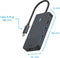 USB-C Multiport Adapter, UCM-2001, 4-in-1, Donker Grijs