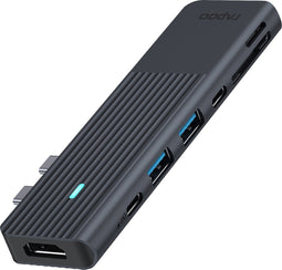 USB-C Multiport Adapter, UCM-2003 , 7-in-2, Donker Grijs