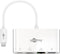 USB-C naar HDMI, USB-A, USB-C PD en RJ45 adapter met DP Alt Mode (4K 30 Hz) / wit - 0,15 meter