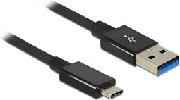 USB-C naar USB-A kabel - USB3.1 Gen 2 - tot 3A / zwart - 1 meter
