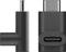 USB-C naar USB-C adapter - haaks naar boven/beneden - USB3.0 - tot 20V/3A / zwart