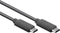 USB-C naar USB-C kabel - USB3.0 - tot 20V/3A / zwart - 1,5 meter
