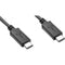 USB-C naar USB-C kabel - USB3.0 - tot 20V/3A / zwart - 1,5 meter