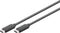 USB-C naar USB-C kabel - USB3.0 - tot 20V/3A / zwart - 1,5 meter