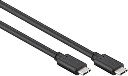 USB-C naar USB-C kabel - USB3.0 - tot 20V/3A / zwart - 3 meter