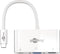 USB-C naar VGA, USB-A en USB-C PD adapter met DP Alt Mode (1920 x 1200) / wit - 0,15 meter