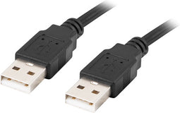 USB Cable Lanberg CA-USBA-20CU-0010-BK Black 1 m