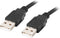 USB Cable Lanberg CA-USBA-20CU-0010-BK Black 1 m