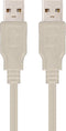 USB Cable NANOCABLE 10.01.0302 Beige 1 m