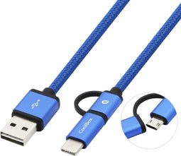 USB Cable to Micro USB and USB C CoolBox COO-CAB-U2MC