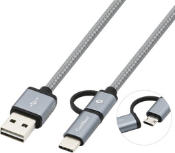 USB Cable to Micro USB and USB C CoolBox COO-CAB-U2MC