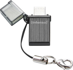 USB en MicroUSB geheugen INTENSO 3524470 16 GB Zwart