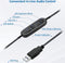 USB-headset met ruisonderdrukkende microfoon stereo Onear pc-koptelefoon voor computer Laptop Thuiskantoor Callcenter Zakelijk Skype-teams Voip Softphone-chat Pro-microfoon voor spraakherkenning Dragon Nuance Mairdi