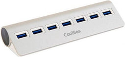 USB Hub CoolBox COO-HU7ALU3 Aluminium (7 Ports)